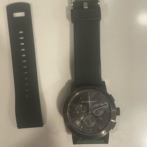 Burberry Black and Silver Chronograph Watch